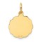 14K Yellow Gold Wedding Bells Disc Charm Pendant Jewerly 19mm x 14mm